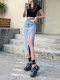 
Women's 2025 Spring and Autumn New High Waist A-line Mid-Length High Street Hip Skirt