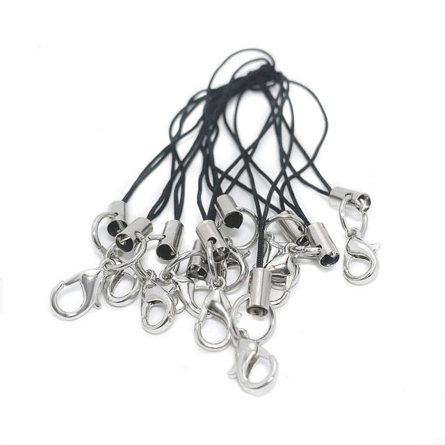 Lobster clasp keychain mobile phone chain mobile phone rope pendant diy handmade jewelry material package accessories 10 pieces