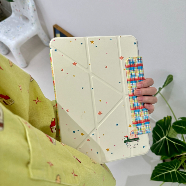 Shesell original Y-fold acrylic ipad protective case suitable for 2025 air protective case 11 generation without pen slot side sucking horizontal and vertical anti-fall