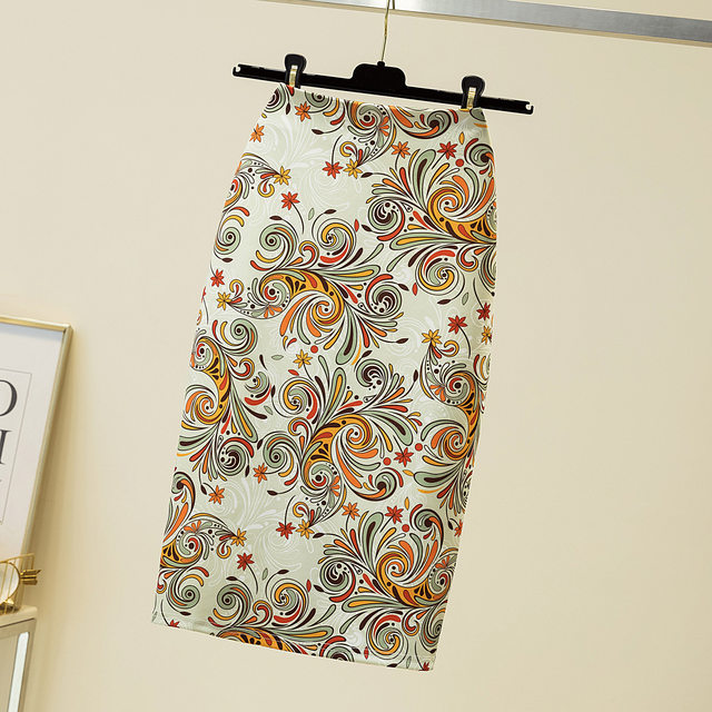 Palace printed women's pencil skirt skirt skirt hip skirt
