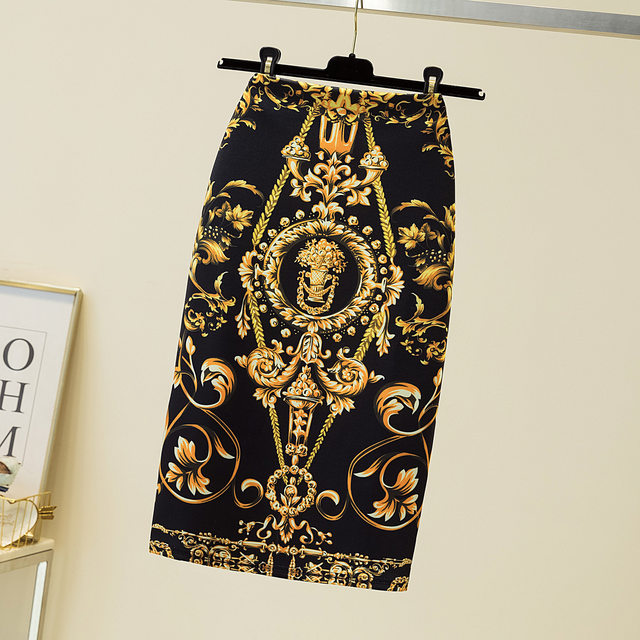 Palace printed women's pencil skirt skirt skirt hip skirt
