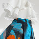 Ziweiyi Orange and blue retro Organya high-end spring and summer new style printed half-body umbrella skirt to make you look thin