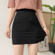 Black high waist skirt for women summer 2024 new ol professional style elastic hip skirt tight sexy one step short skirt
