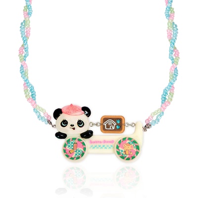 taobao agent Genuine cute amusing retro resin, necklace, panda