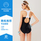 pulassi racing swimsuit women's hot spring 2025 new swimming pool special large size swimsuit classic black