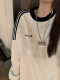 American retro trendy brand three-bar hatless sweatshirt for women oversize thin coat chic lazy top
