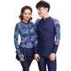 
Korean diving suit split long sleeve trousers skirt swimsuit for women couple sun protection surfing suit men plus large size