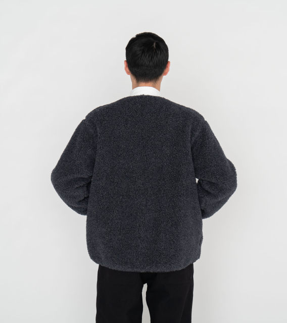 TNF Wool Boa Field Cardigan 23AW North Face Purple Label Wool Polar Fleece Cardigan Jacket