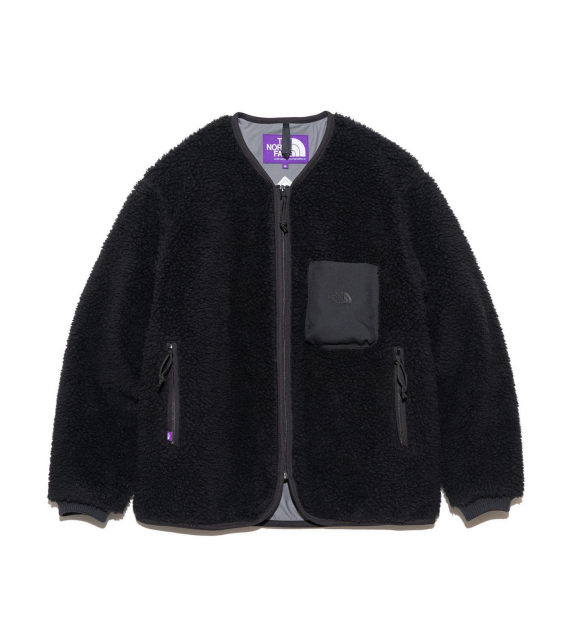 TNF Wool Boa Field Cardigan 23AW North Face Purple Label Wool Polar Fleece Cardigan Jacket
