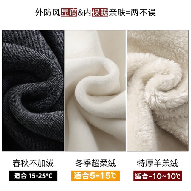 Pregnant women's lamb velvet wide-leg pants autumn and winter plus velvet thickened glutinous rice pants 2025 new style loose casual pants that do not tighten the belly