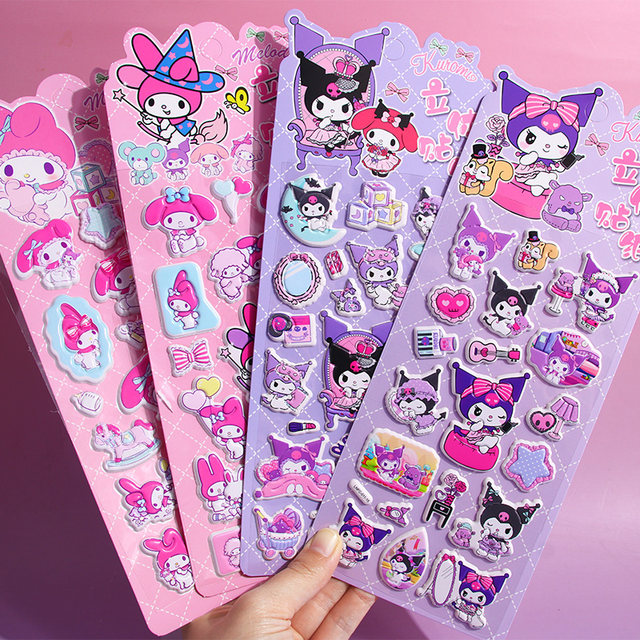 Kulomi Melody three-dimensional foam stickers children cartoon bubble stickers girls kindergarten baby reward stickers