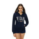 FDR official store American retro logo printed zipper sweatshirt for women in spring and autumn slim top cardigan jacket