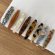 Korea FRANCE small side clip one-word clip French simple duckbill clip top clip ink leopard print resin hair clip