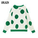URLAZH Youlan spring new fashion loose and foreign style white casual round neck lazy knitted sweater for women