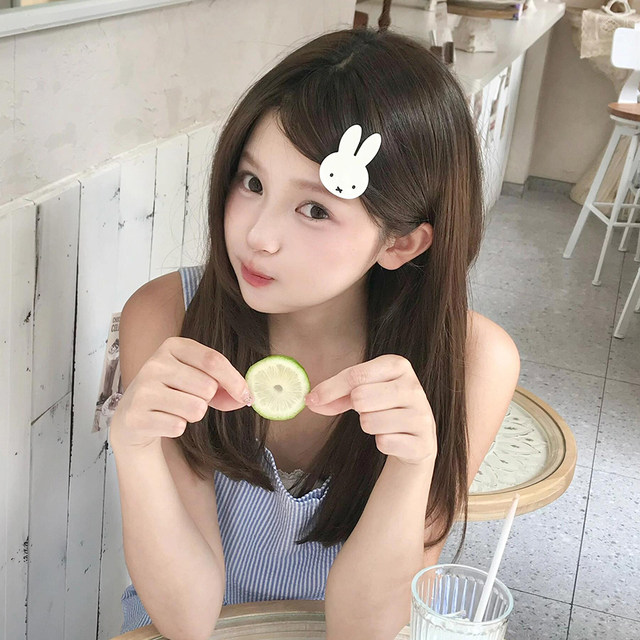Cute Miffy Rabbit Hairpin, Sweet and Cool Girl Side Broken Hairpin, Bangs Clip, Japanese Versatile Hair Accessories, Headwear BB Clip
