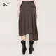 
SLY 2025 summer new product commuter style irregular pleated skirt asymmetrical skirt 030ISZ31-1061