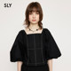 SLY Spring French elegant one-length sweet puff sleeve shirt for women 030HSR30-2450