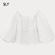 SLY Spring French elegant one-length sweet puff sleeve shirt for women 030HSR30-2450