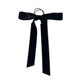 French lazy ribbon ~ velvet hair rope women's bow headdress black hair circle head rope rubber band low ponytail hair accessory