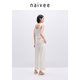 
naivee white straight-leg casual pants for women 25 summer new breathable high-elastic banana pants