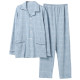 Pajamas for men pure cotton long-sleeved men's autumn and winter middle-aged men's plus size plus size dad's spring and autumn loose home clothes suit
