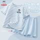 Babudou boys summer pure cotton A-class short-sleeved suit for boys and girls skin-friendly soft and comfortable home clothes thin style

