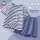 Babudou boys summer pure cotton A-class short-sleeved suit for boys and girls skin-friendly soft and comfortable home clothes thin style
