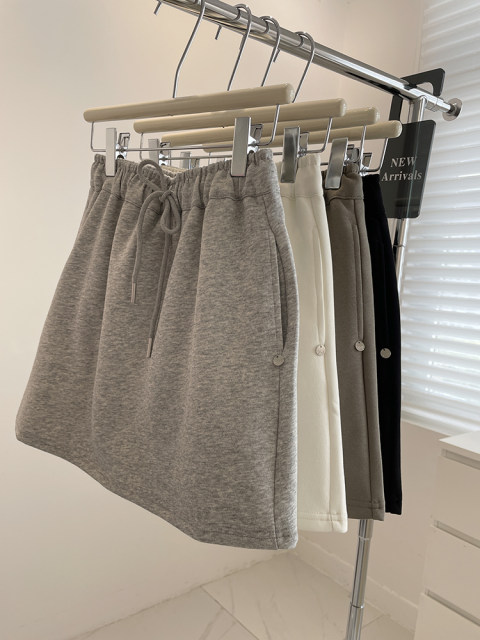 Showing long legs~ American A-line sports short skirt for women! Summer anti-exposure elastic waist to show slim cotton casual skirt