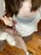 2023 summer new bm pure desire white three-button waist-hugging shirt lace lace V-neck short-sleeved top for women
