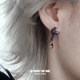 Raven series original 925 silver needle crow earrings niche design high-end dark style sweet and cool hot girl earrings