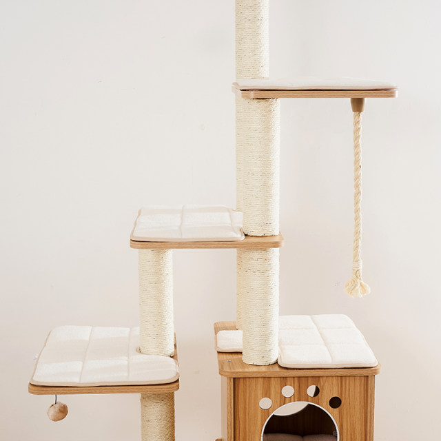 Kerry Catry wooden large luxury cat climbing rack wooden cat nest cat ...