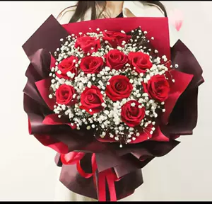 满天星加玫瑰花束 新人首单立减十元 22年9月 淘宝海外