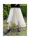 Meat rolls are slightly fat big size women's clothing petals irregular hem fat mm fairy atmosphere feeling skirt gauze skirt summer
