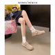 Nonglirenjia large size women's shoes 41-42 size single shoes 25 autumn new flat bottom soft surface retro casual 40 wide fat feet
