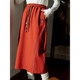 Autumn and winter direct drop/super elastic Roman fabric sports contrast curve casual skirt [super elastic curve] 4108
