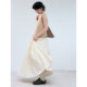 Deer and Bird [Sea Cabin]'Melo Red Wine' Two-color Lace-up A-line Large Umbrella Skirt Skirt 6539
