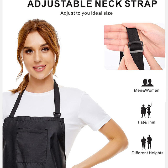 
Cross-border Amazon waterproof and oil-proof halter apron for kitchen, aquatic products, car wash, outdoor gardening work clothes with printed logo