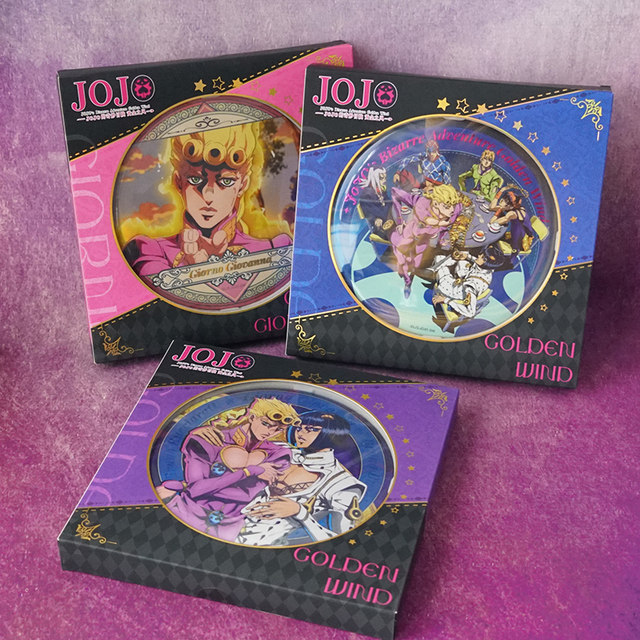 
Oversized badge instant noodle cover desktop ornaments genuine jojo's bizarre adventure anime country millet Joe Bana Bruno