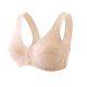 No steel wire sports comfortable front buckle pure cotton large size middle-aged and elderly thin cotton anti-convex wide shoulder strap vest bra