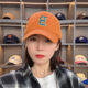 Korean MLB hat brown B logo embroidered letter soft top peaked cap casual star same style baseball cap new CP66