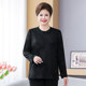 Middle-aged and elderly women's autumn bottoming shirt plus fat long-sleeved T-shirt 2025 new spring and autumn large-size special body top