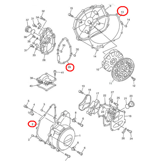 
FJR1300 2003-2005 FJR 1300 trigger engine generator clutch cover gasket