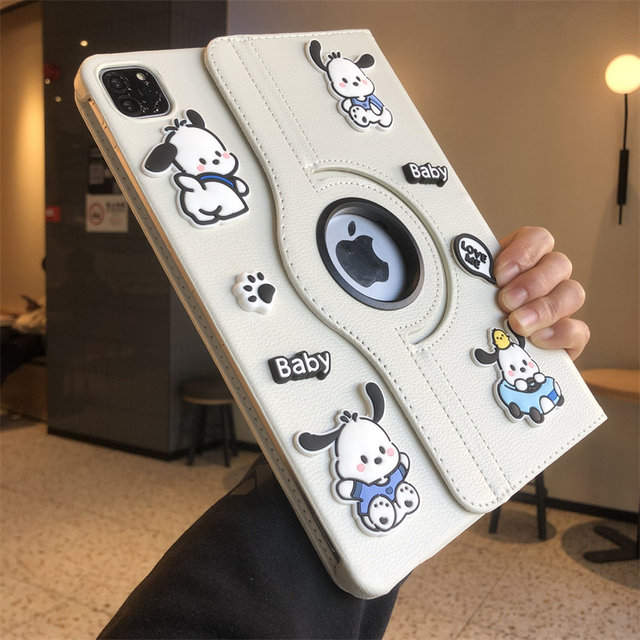 Pache Dog three -dimensional doll 360 rotating leather case is suitable for iPad10 generation 10.9 -inch protective cover 10.2 -inch 9.7 Apple Air45 flat shell PRO11 cartoon A2602 anti -drop 789 generation mini
