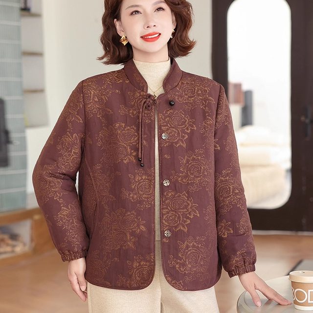 Young mothers' winter down jackets, noble western-style coats, middle-aged and elderly women's autumn and winter Chinese-style quilted tops