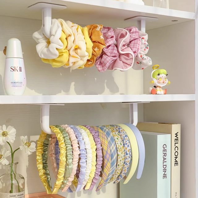 Hairband and hairband storage rack for organizing artifacts, hair ropes, jewelry hooks, multifunctional wall-mounted home dormitory display racks