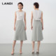 [High-end commuting] LANDI Moonlight Gray A-style Fishtail Skirt Suit Skirt Medium-length Women's New 2025 Spring