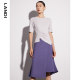 LANDI blue ground violet asymmetrical design slim fish tail skirt for women mid-length spring new product