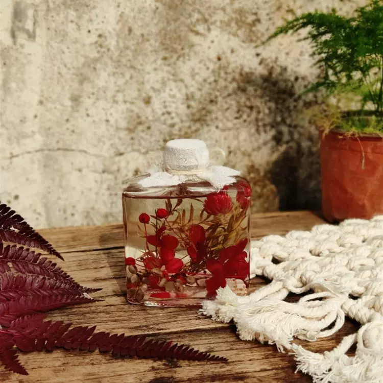 Diy创意浮游花瓶材料包玻璃空瓶花材保鲜油 Diy创意浮游花瓶材料包玻璃空瓶花材保鲜油