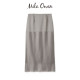 Mila Owen24 autumn and winter new product elegant temperament rear slit high waist splicing straight skirt 09WFS245007