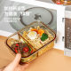 Glass lunch box microwave oven heating special bowl office worker with lid lunch box 2025 new fruit bento freshness box